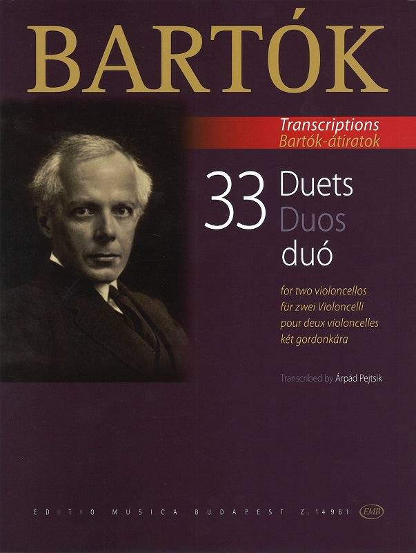 Bartok, 33 Duets for 2 Violoncellos (Editio Musica Budapest)