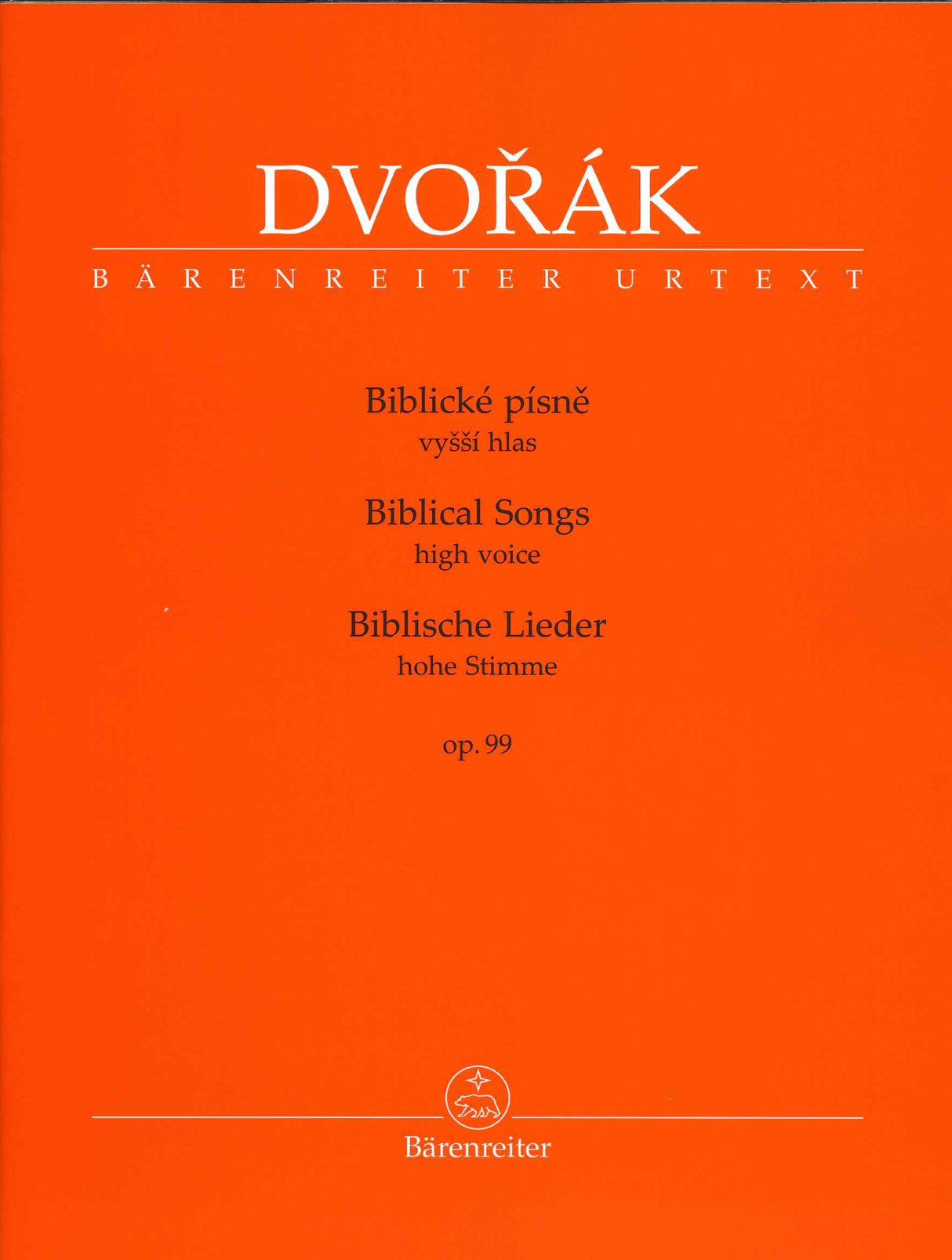 Dvorak, Biblical Songs op. 99 (H) Cz/E/G (Barenreiter)