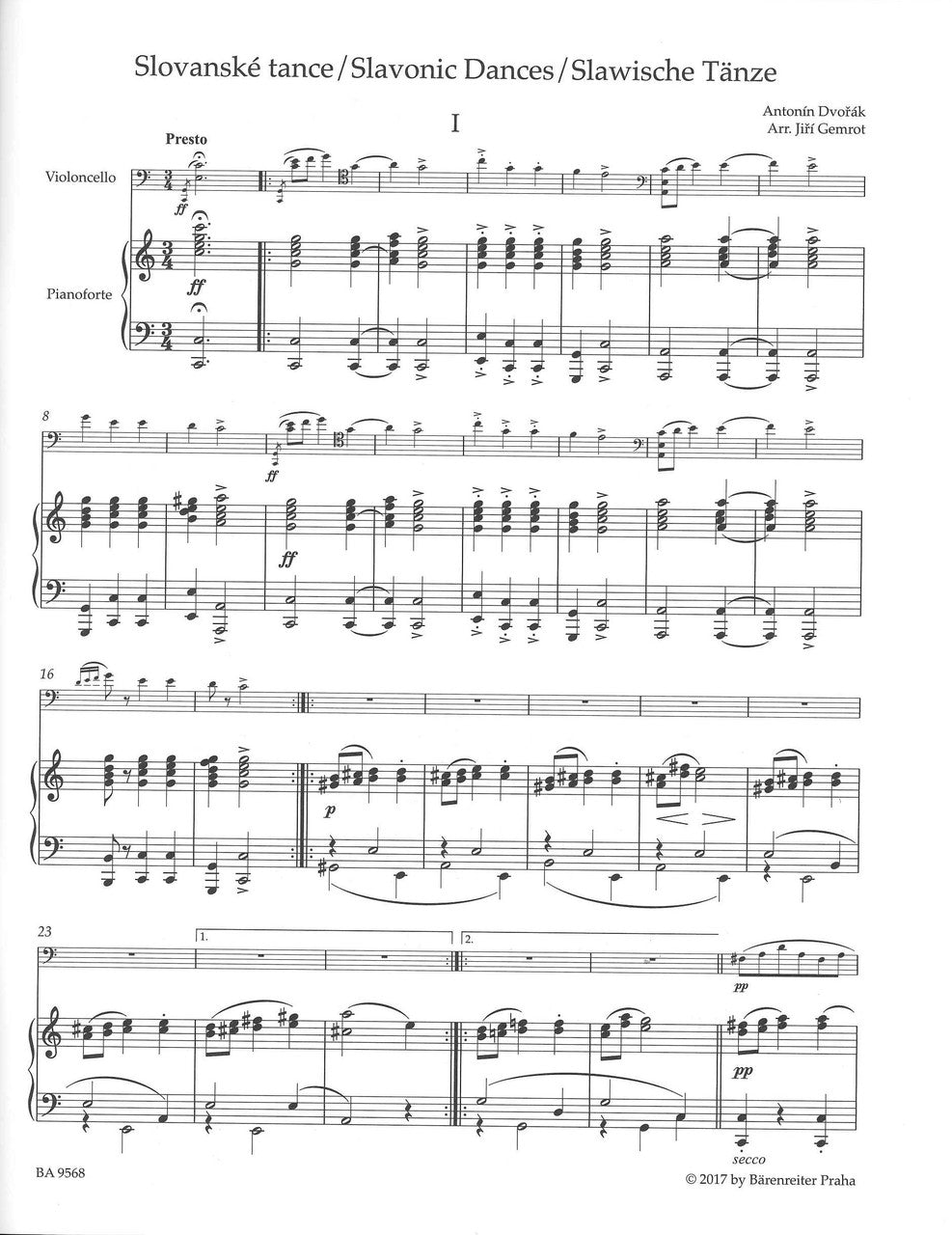 Dvorak, Slavonic Dances op. 46 (Barenreiter)
