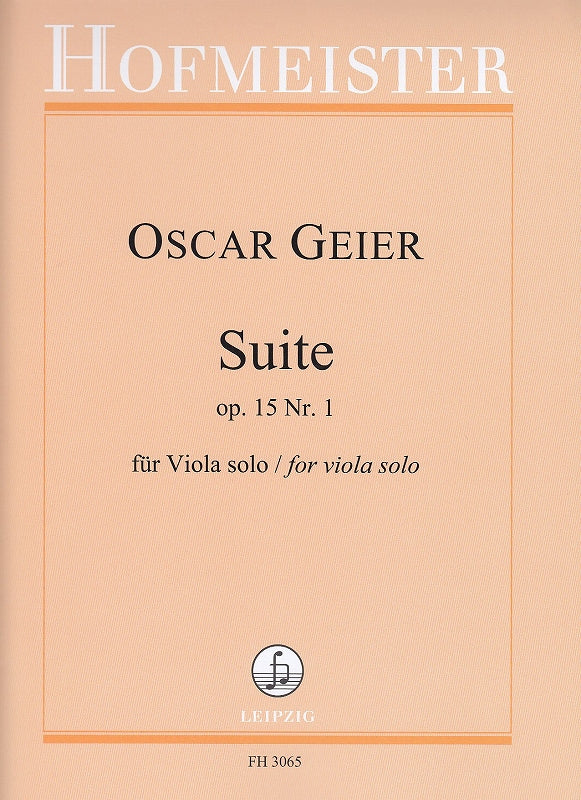 Geier, Suite op. 15/1, fur Viola solo (Hofmeister)