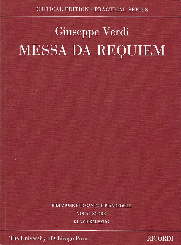 Verdi, Messa da Requiem (Rosen) (Chicago Press, University of/Ricordi)