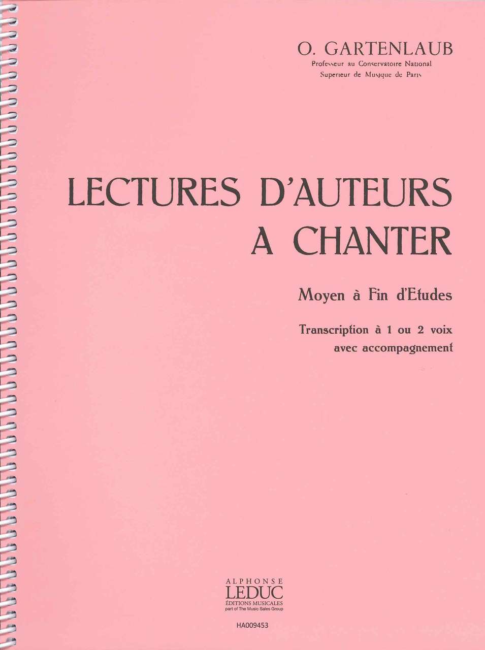 Gartenlaub, Lectures d'auteurs Moyens (Hamelle)