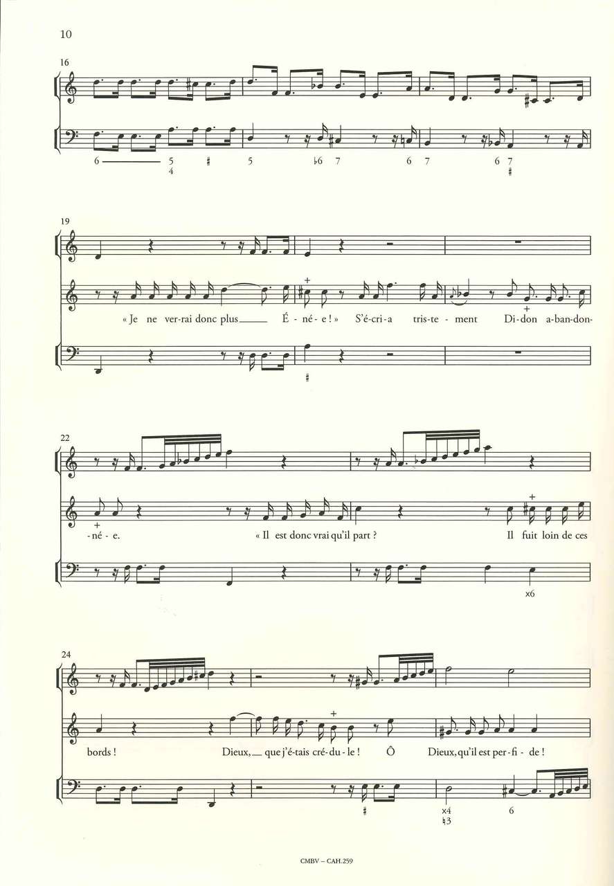 Monteclair, Mort de Didon, cantate (Centre de musique baroque de Versailles)