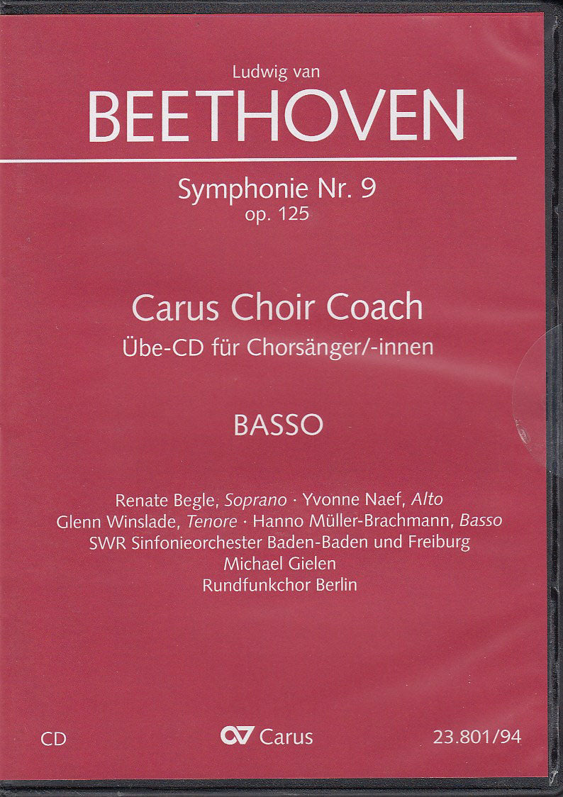 Beethoven, Symphony No. 9 Lesson CD Bass (Carus)