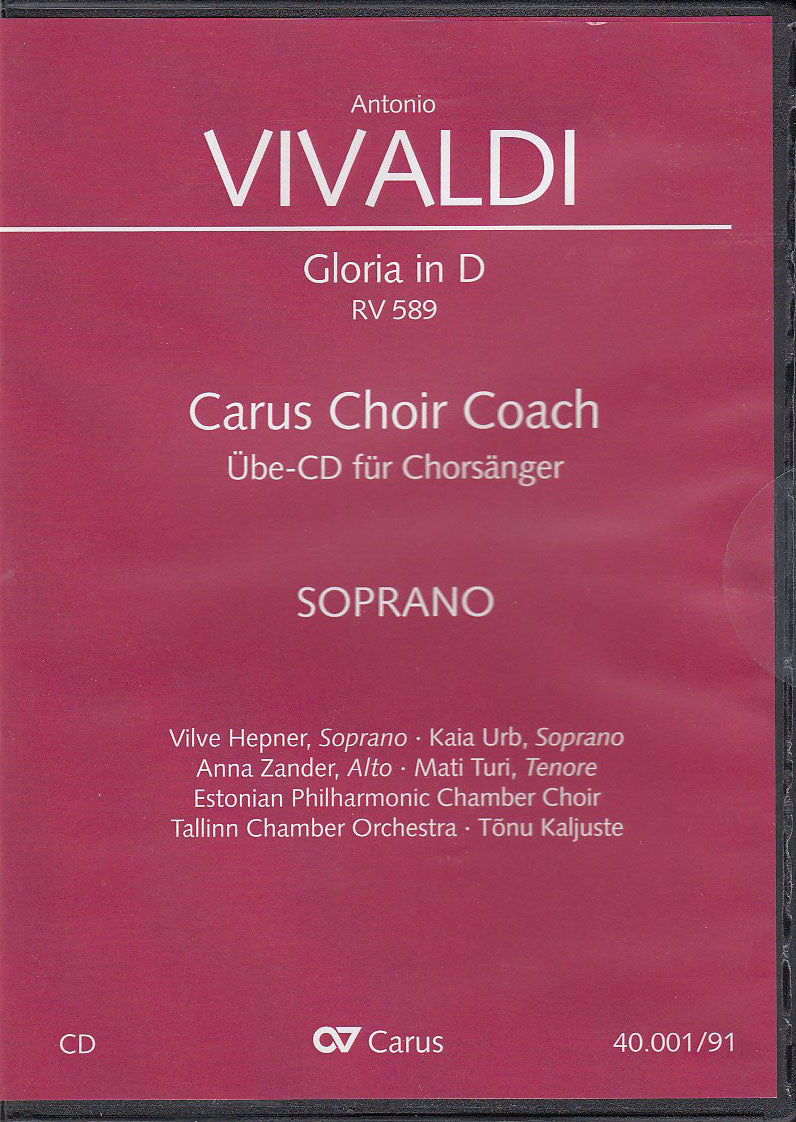 Vivaldi, Gloria RV 589: Lesson CD Sopran (Carus)