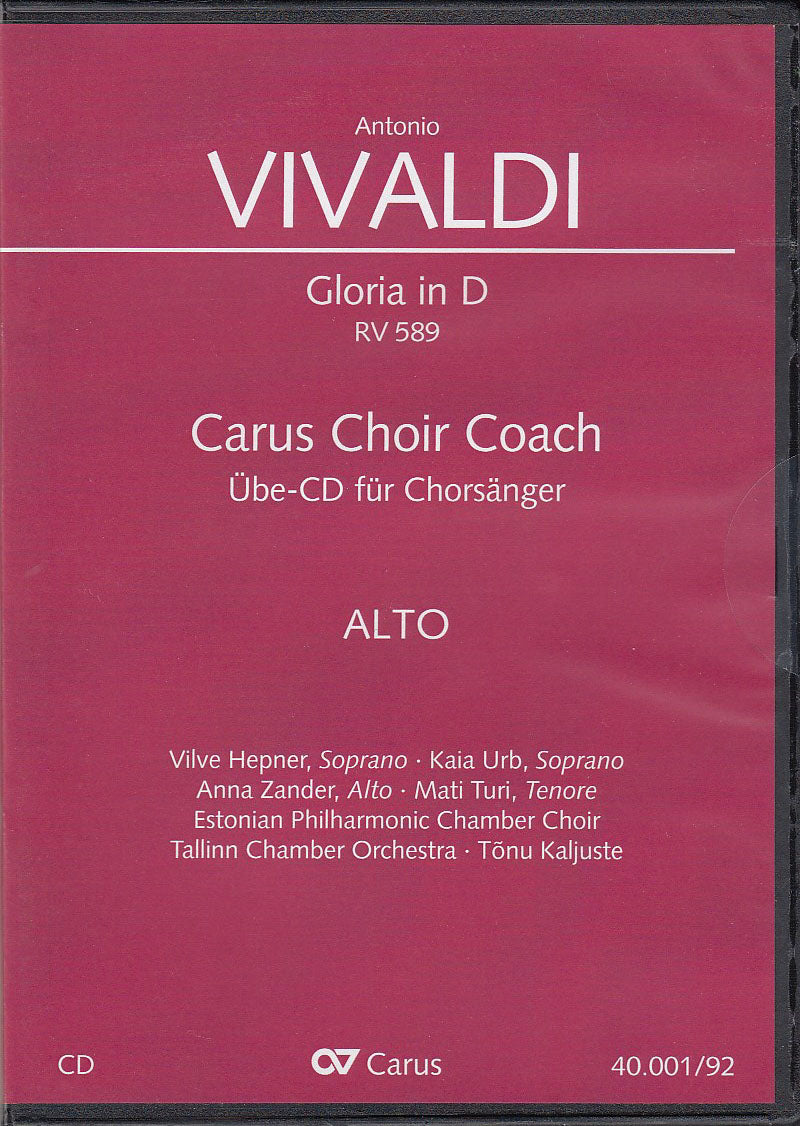 Vivaldi, Gloria RV 589: Lesson CD Alto (Carus)