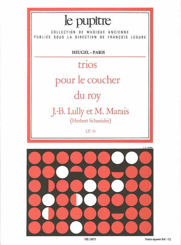 Lully/Marais, Trios (Parts) (Heugel)