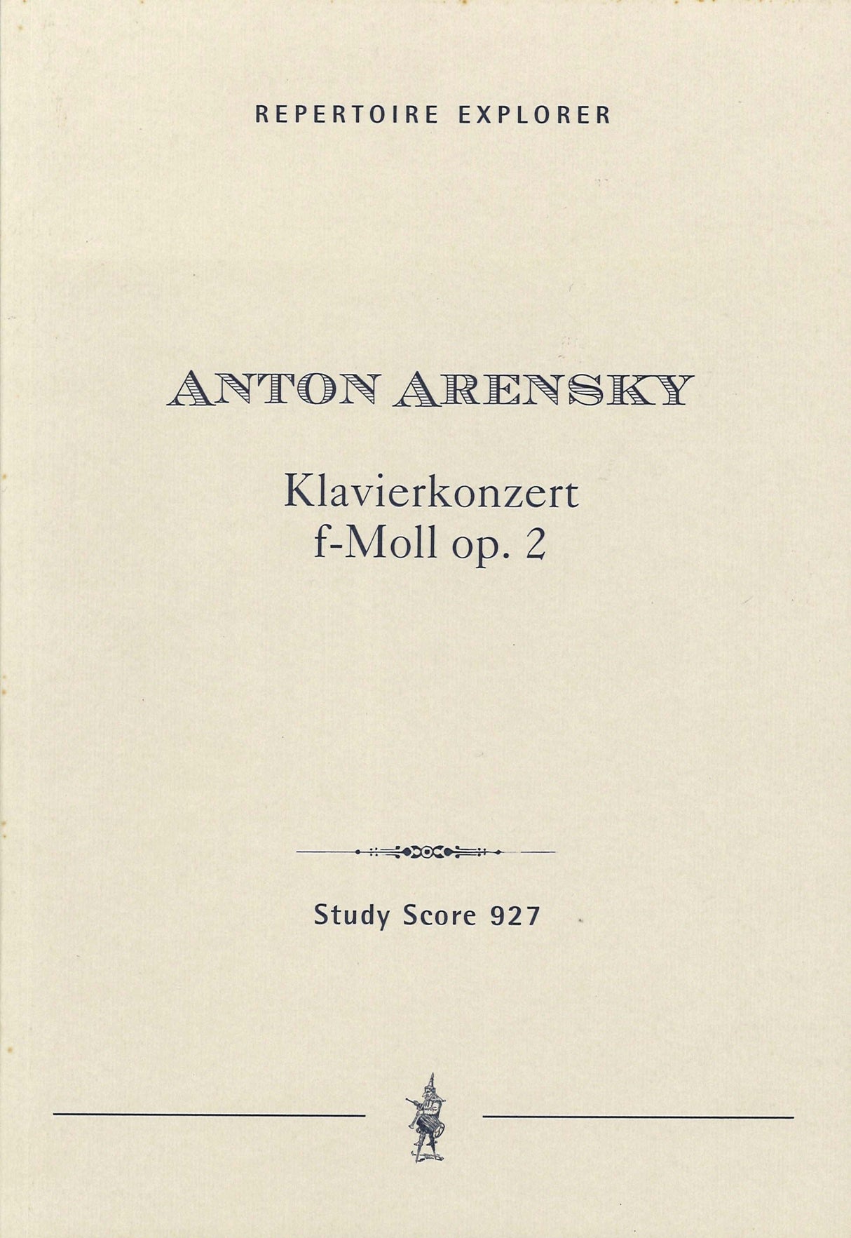 Arensky, Concerto for Piano op. 2 in f (Hoflich)