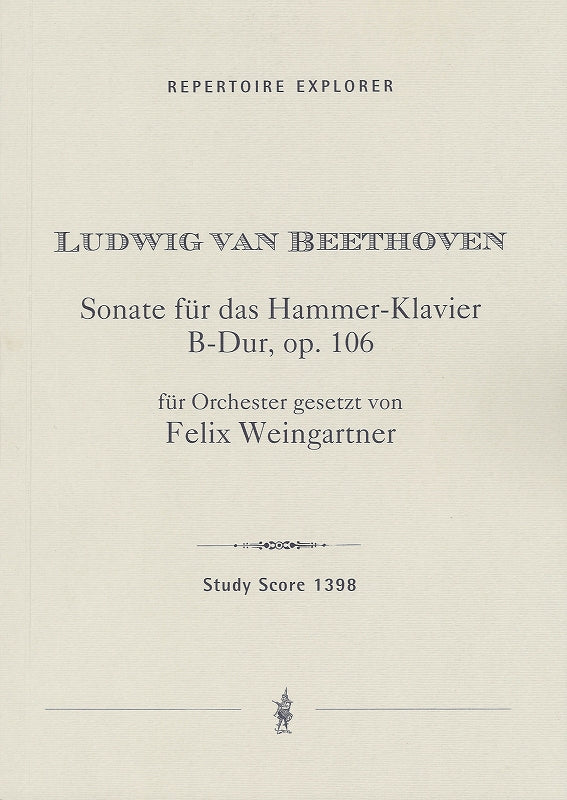 Beethoven/Weingartner, Hammerklavier (Hoflich)