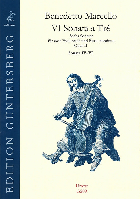 Marcello, Sonate op. 2/4-6 (2Vc,Bc) (Guntersberg/Walhall)