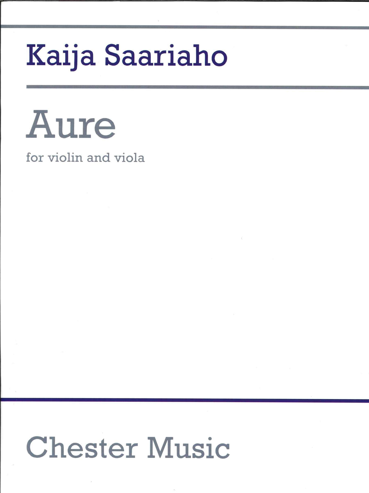 Saariaho, Aure (Vn,Va) (Chester)