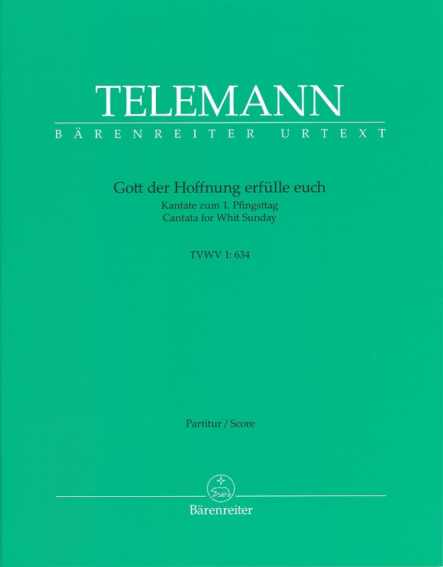 Telemann, Gott der Hoffnung Score (Barenreiter)
