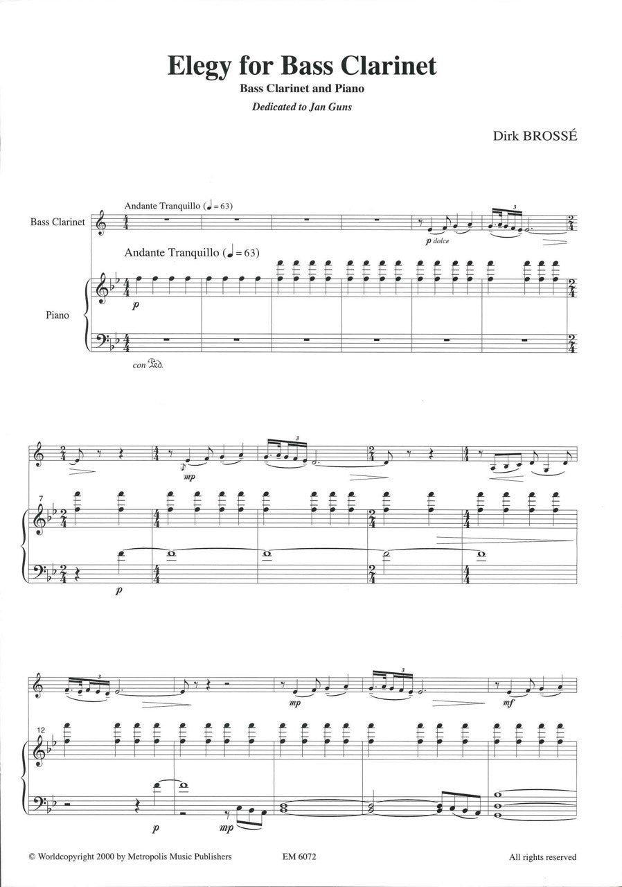Brosse, Elegy (BsCl,Pf) (Metropolis)