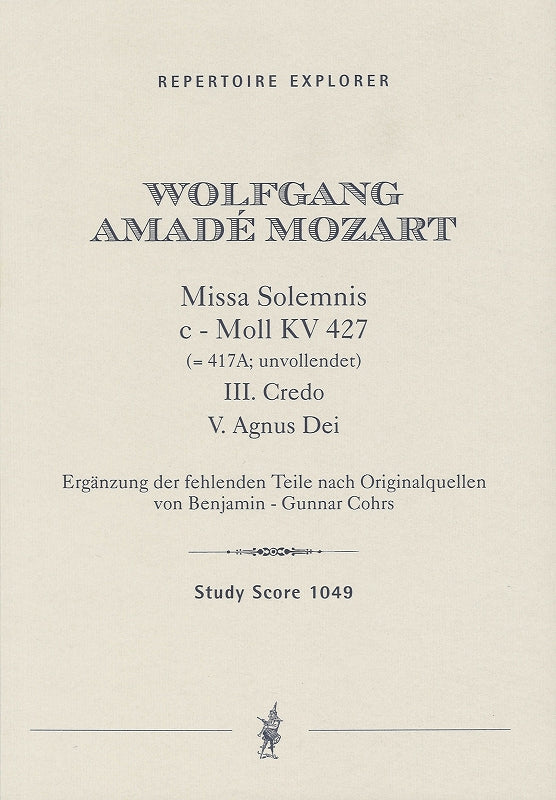 Mozart, Missa KV 427, Credo, Agnus Dei (Hoflich)