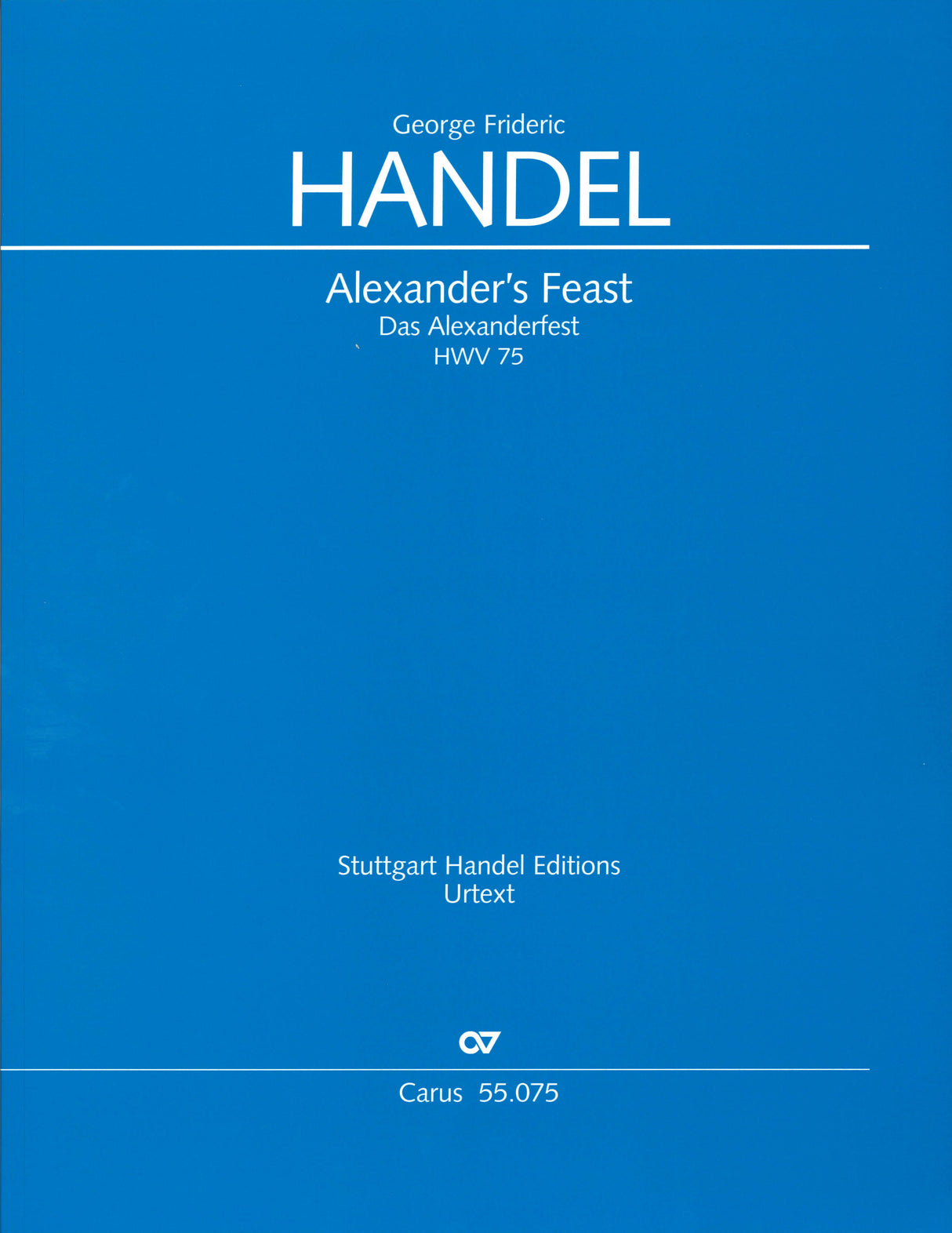Handel, Alexander's Feast Full Score (Carus)