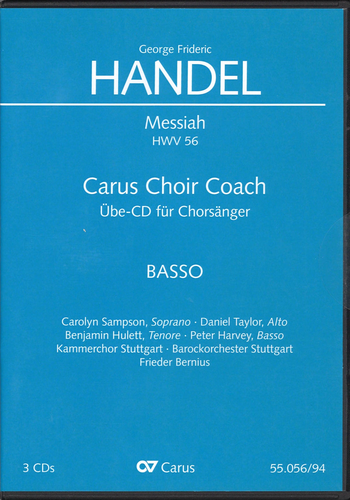 Handel, Messiah: Lesson CD Bas (3CDs) (Carus)
