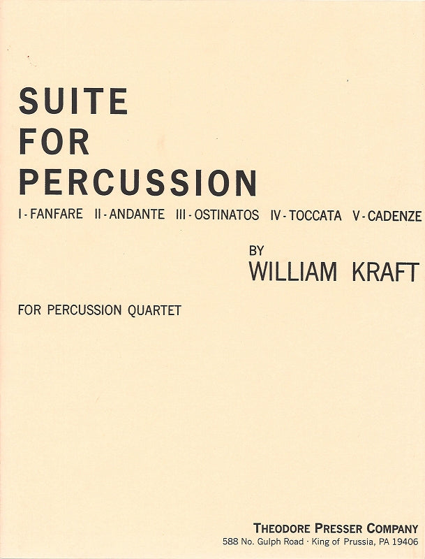 Kraft, Suite for Percussion (4-player) (Presser)