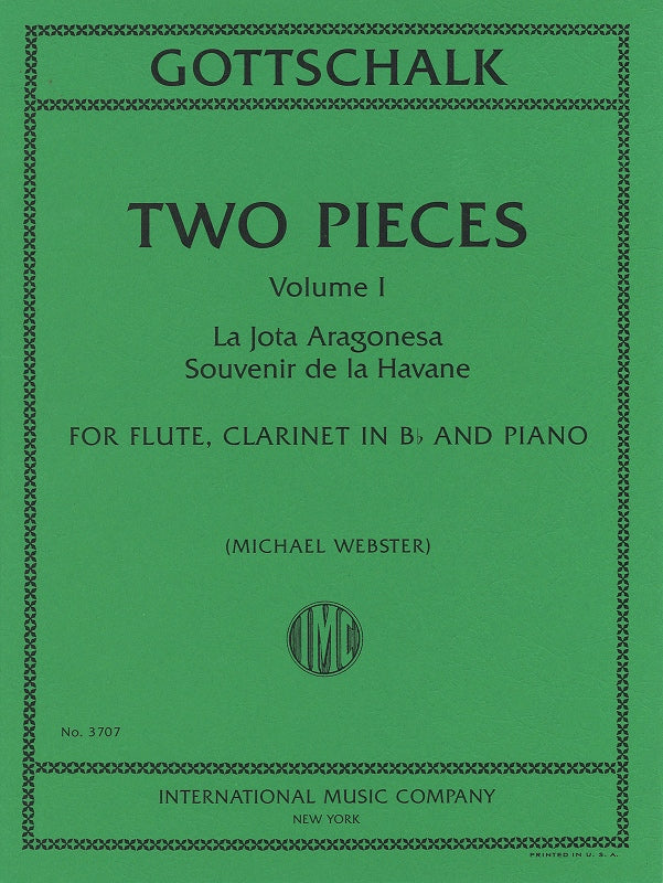 Gottschalk, 2 Pieces Vol. 1 (Fl,Cl,Pf) (IMC)
