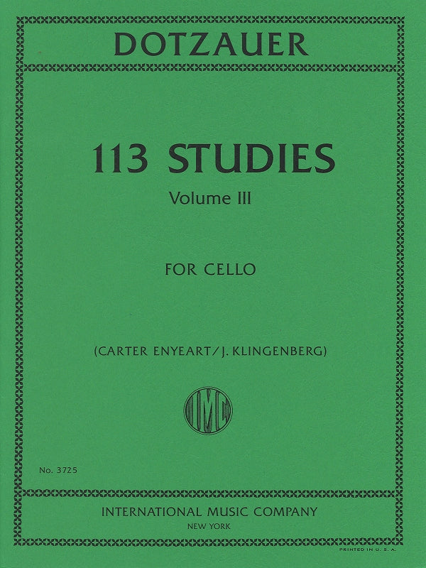 Dotzauer, 113 Studies, 3 (Enyeart) (IMC)