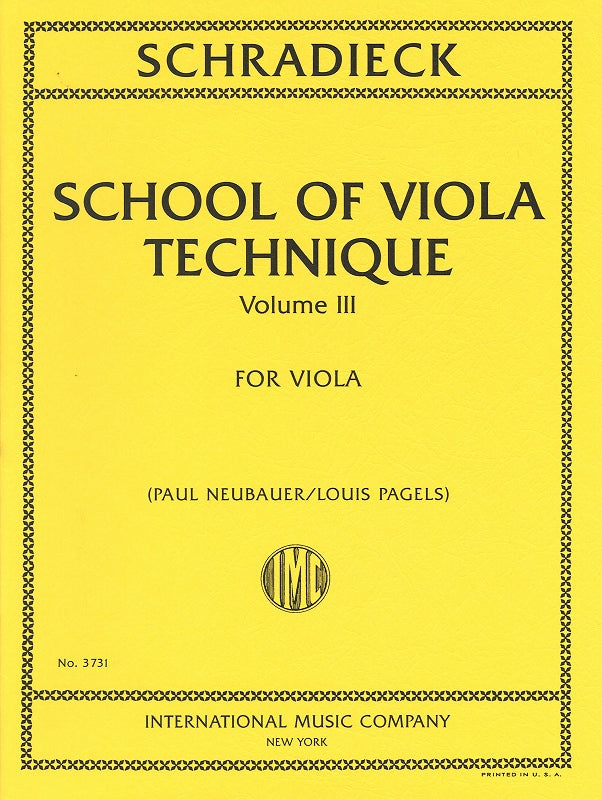 Schradieck, School of Viola Tech. 3 rev. (IMC)