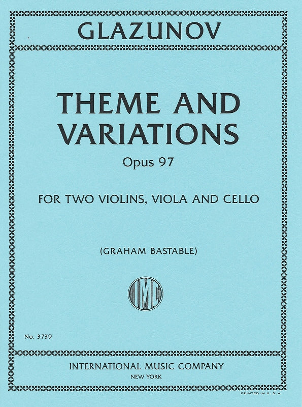 Glazunov, Theme and Variations op. 97 (IMC)
