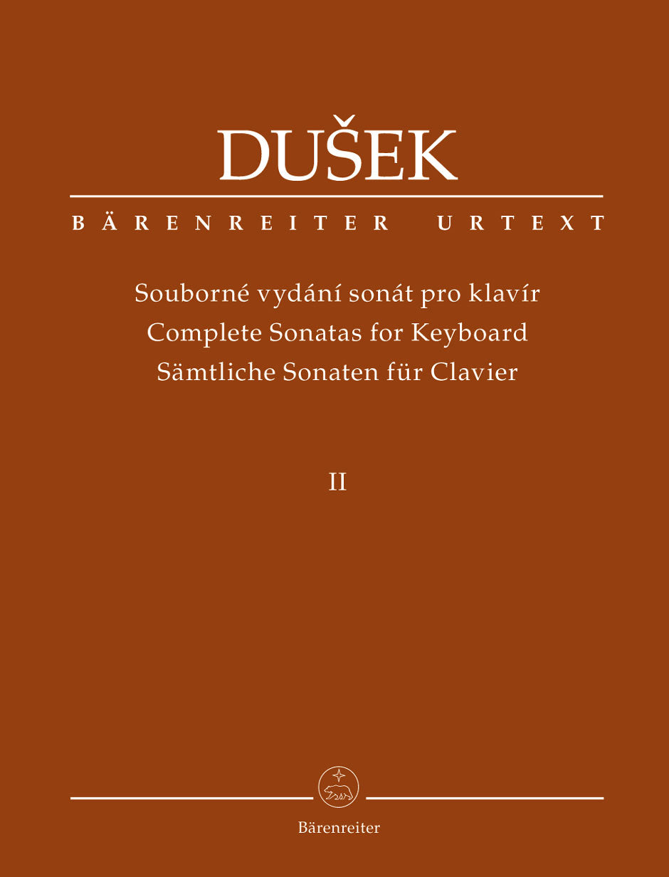 Dusek, Complete Sonatas for Keyboard 2 (Barenreiter)