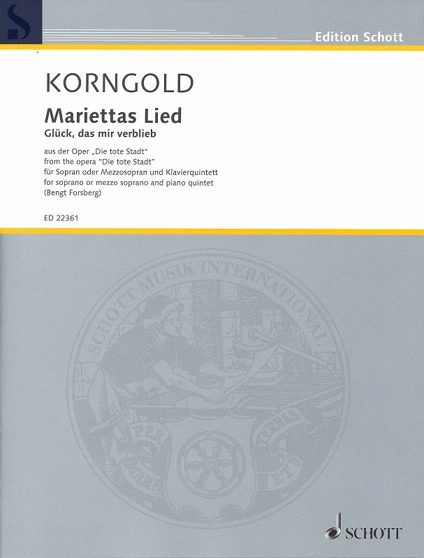 Korngold, Mariettas Lied (Schott)