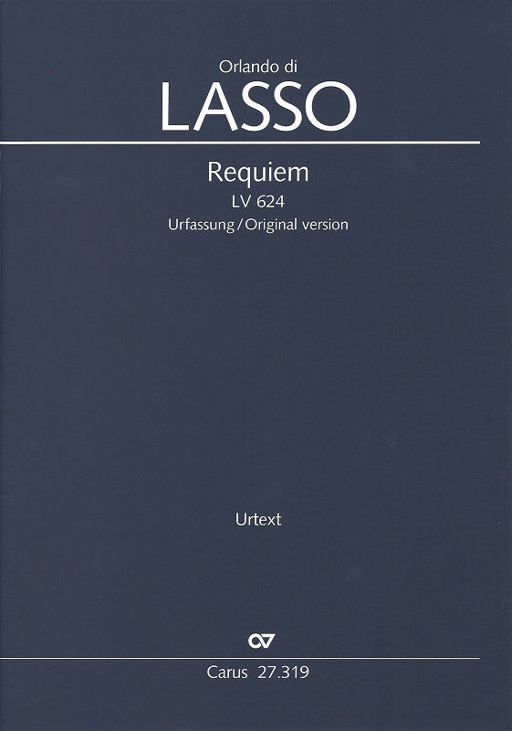 Lasso, Requiem LV 624 orig. ver.(TBBB) (Carus)