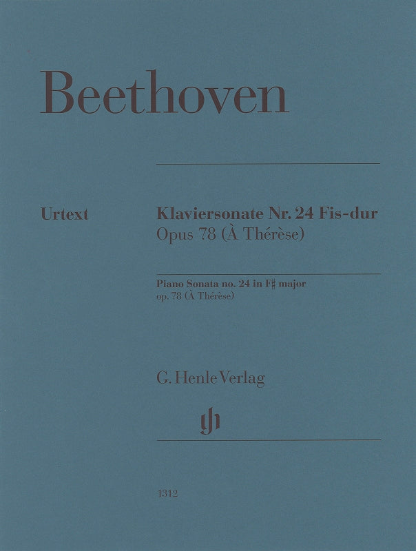 Beethoven, Sonata No.24 op. 78 (Wallner) (Henle)