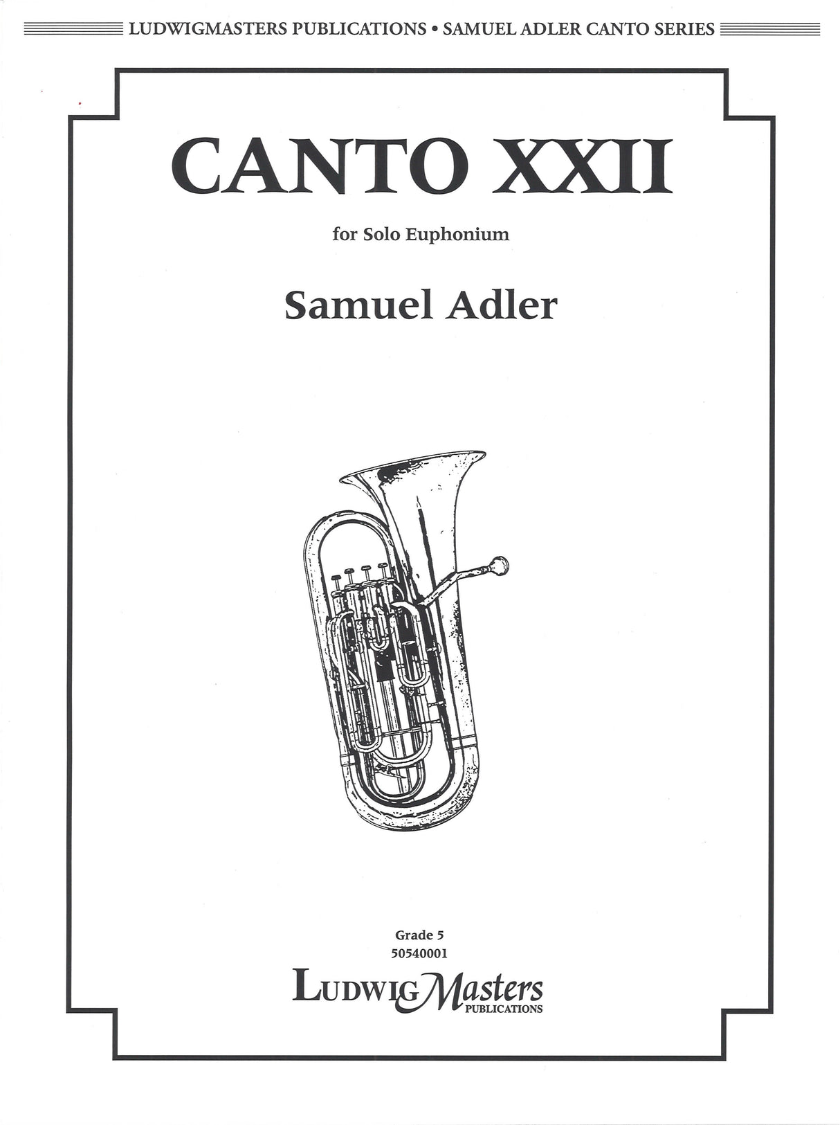 Adler, Canto 22, for Euphonium Solo (Masters Music)