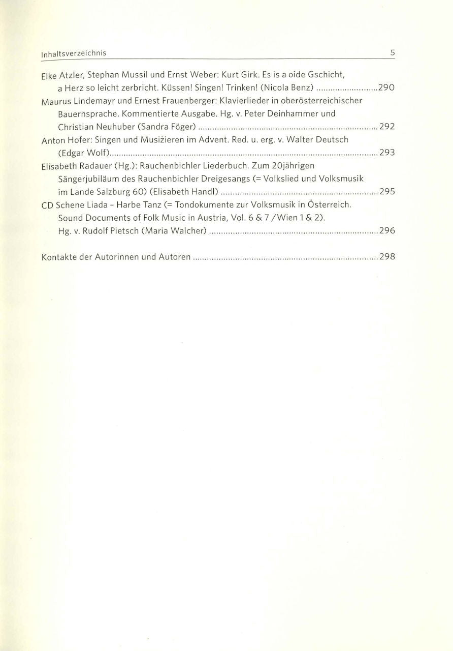 Jahrbuch des Osterreichischen Volkslied (Bibliothek der Provinz)