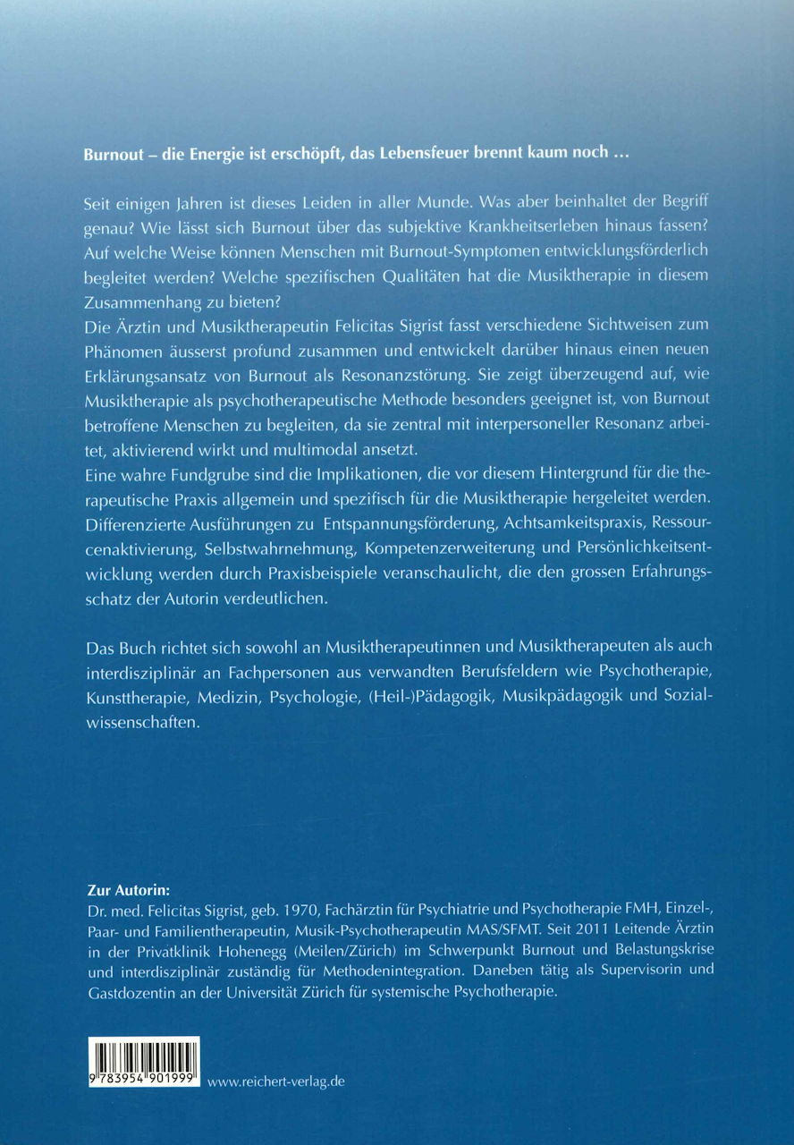 Sigrist, Burnout und Musiktherapie (Ludwig Reichert)