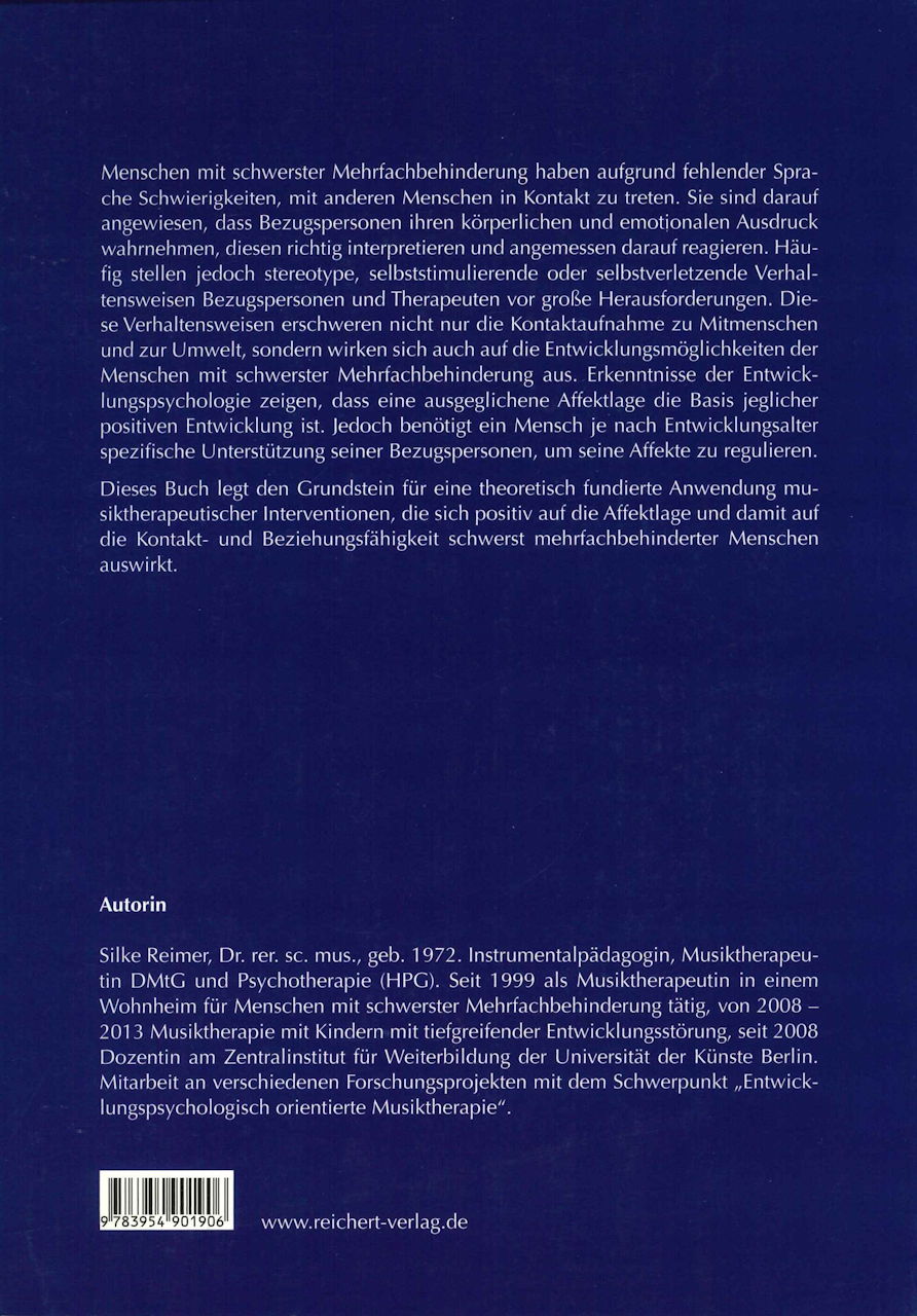 Reimer, Affektregulation in der Musikthe (Ludwig Reichert)