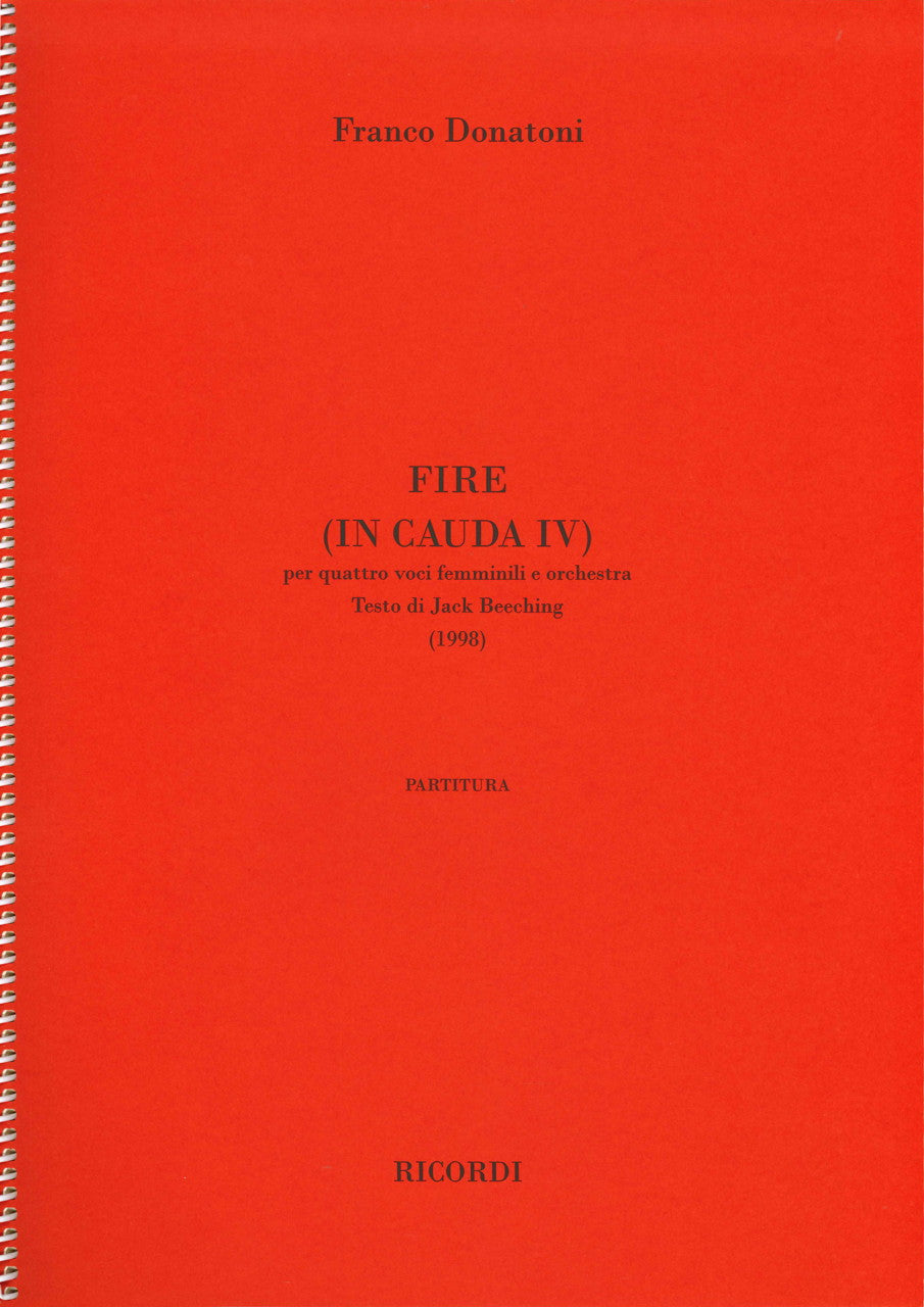 Donatoni, Fire (In Cauda IV) (1994) (Ricordi)