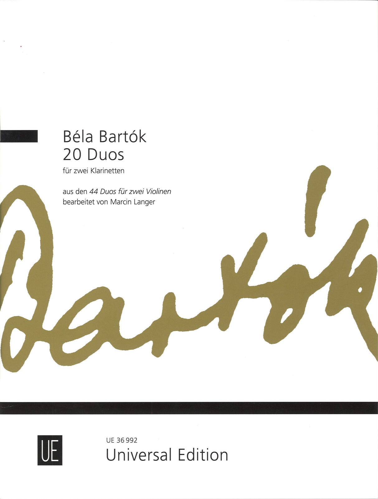 Bartok, 20 Duos (2Cl) (Universal)