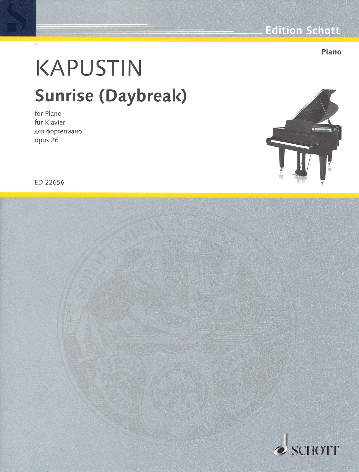 Kapustin, Sunrise (Daybreak) op. 26 (Schott)