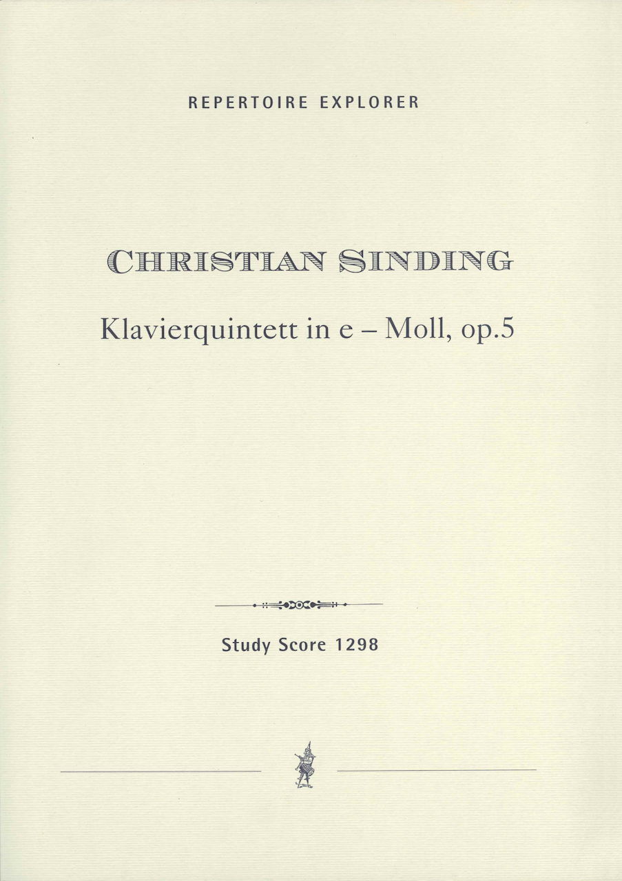 Sinding. Piano Quintet op. 5 (w. parts) (Hoflich)