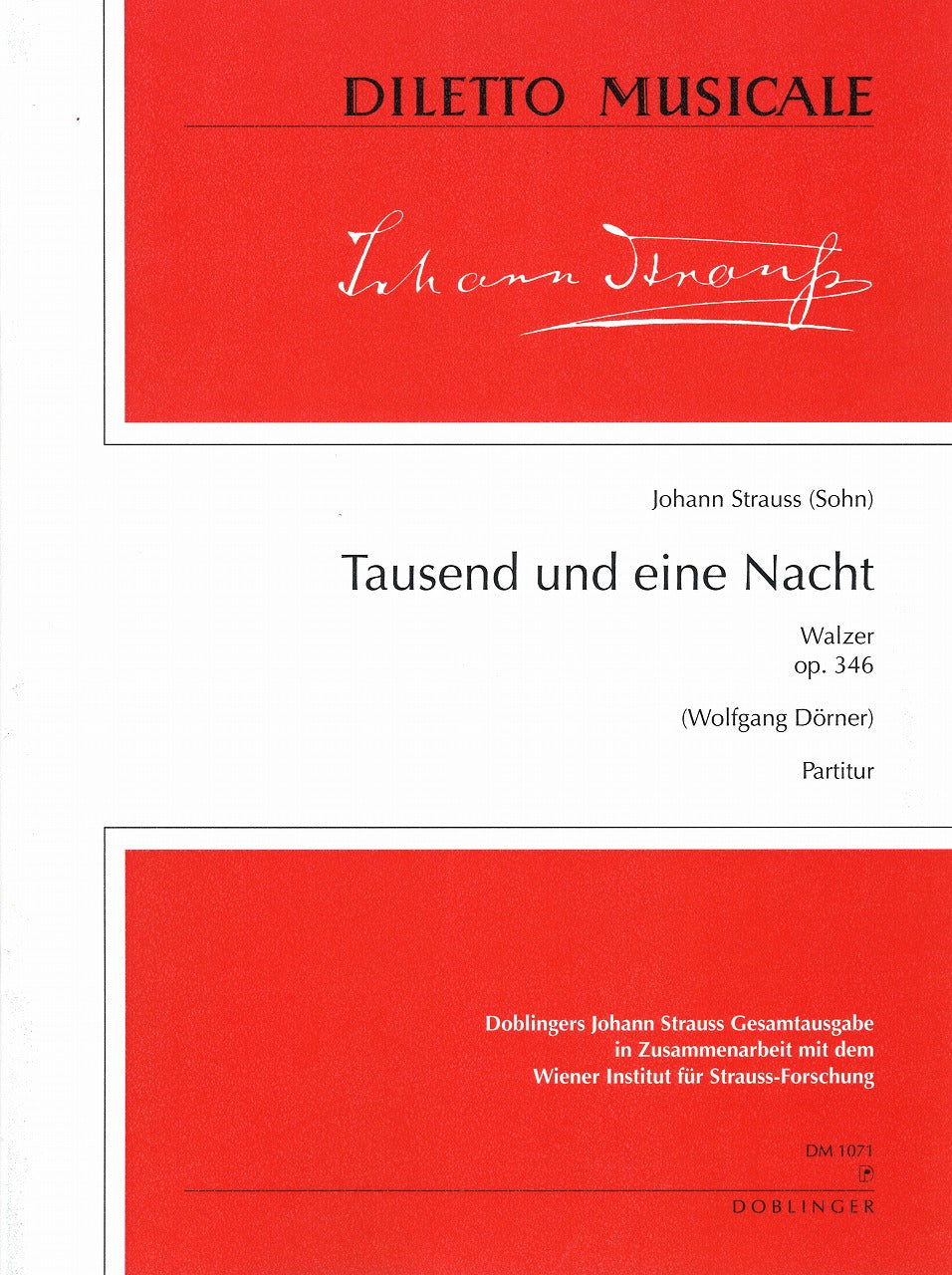 Strauss,J., Tausend und eine Nacht Score (Doblinger)