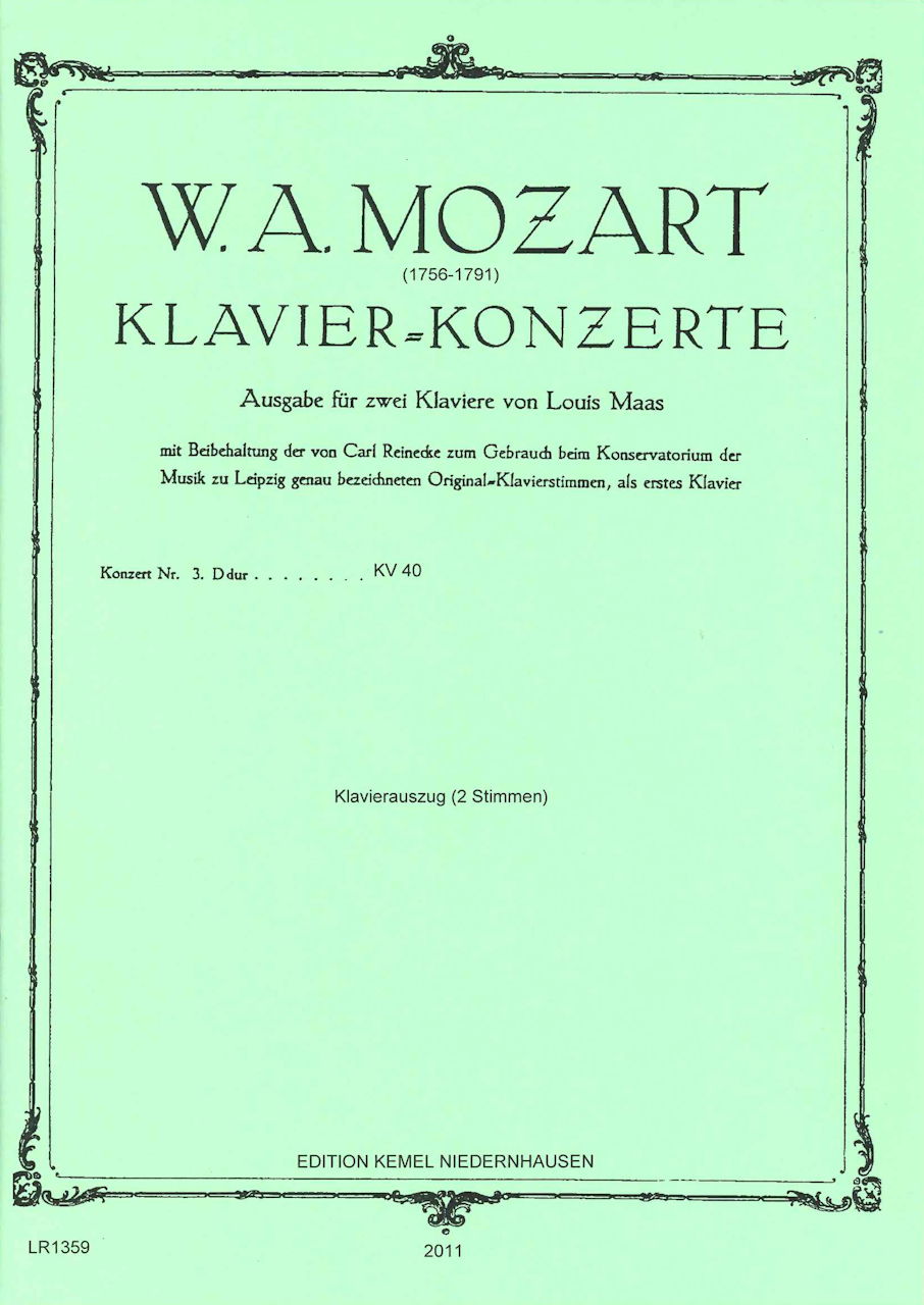 Mozart, Concerto KV 40 in D (Kemel)