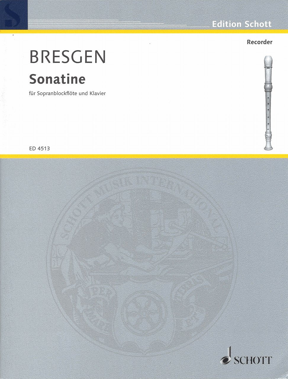 Bresgen, Sonatine (1970) (SRec,Pf) (Schott)