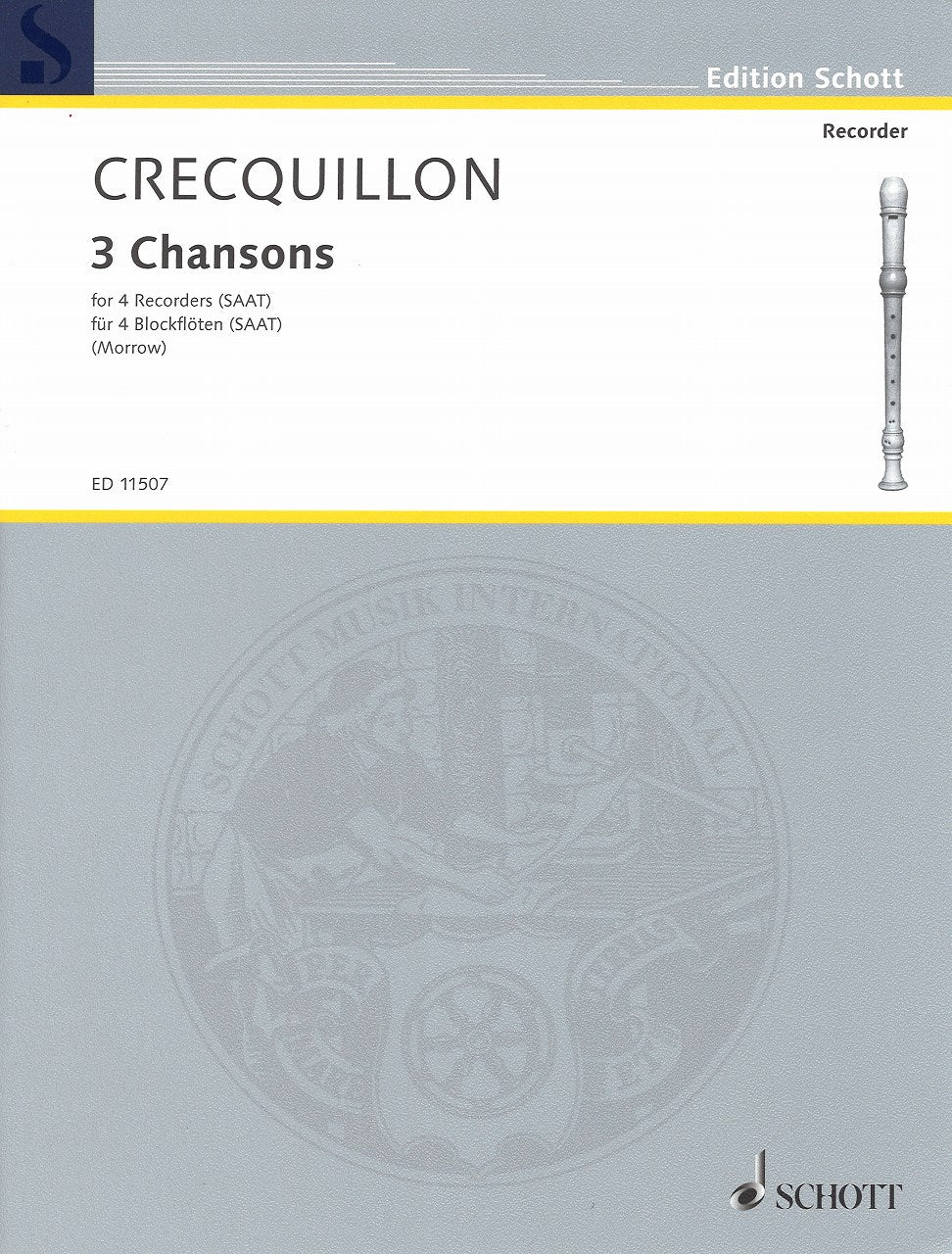 Crecquillon, 3 Chansons (SAAB) (Schott)