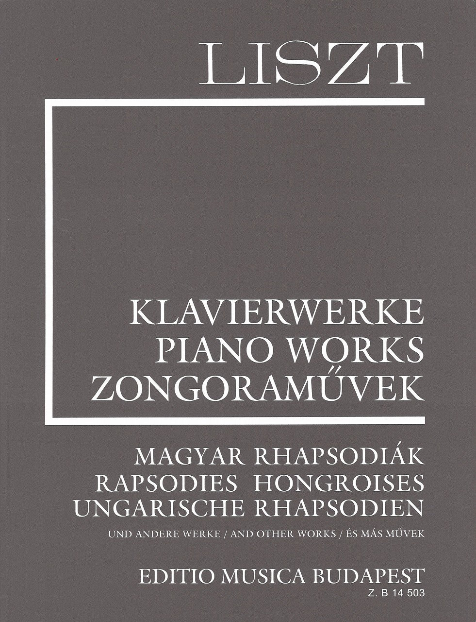 Liszt, Rapsodies hongroises (Suppl. 8) (Editio Musica Budapest)