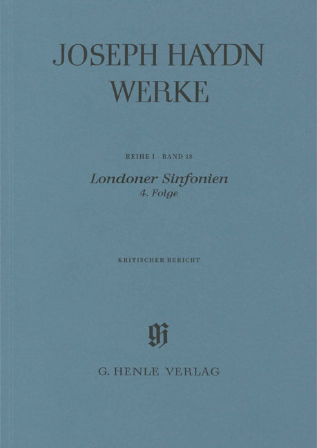 Haydn Werke 1/18: Kriticher Bericht (Henle)