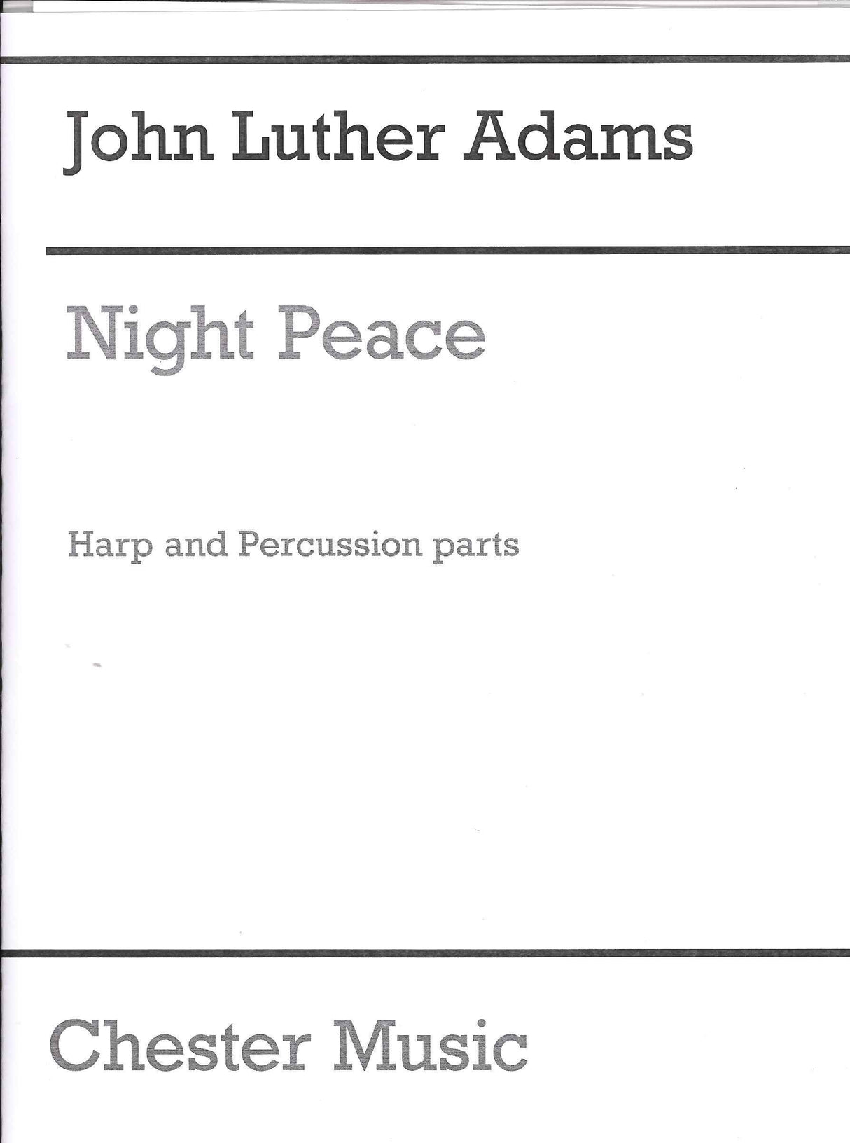 Adams,J.L., Night Peace (Inst Parts) (Taiga Press/Chester)