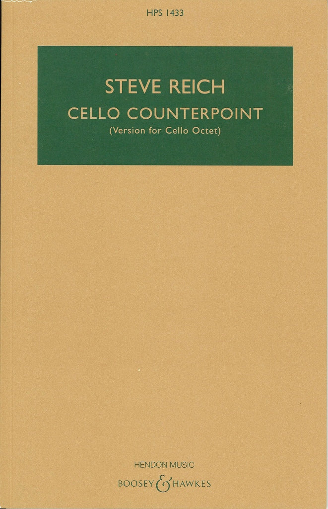 Reich, Cello Counterpoint: Cello Octet (Boosey)