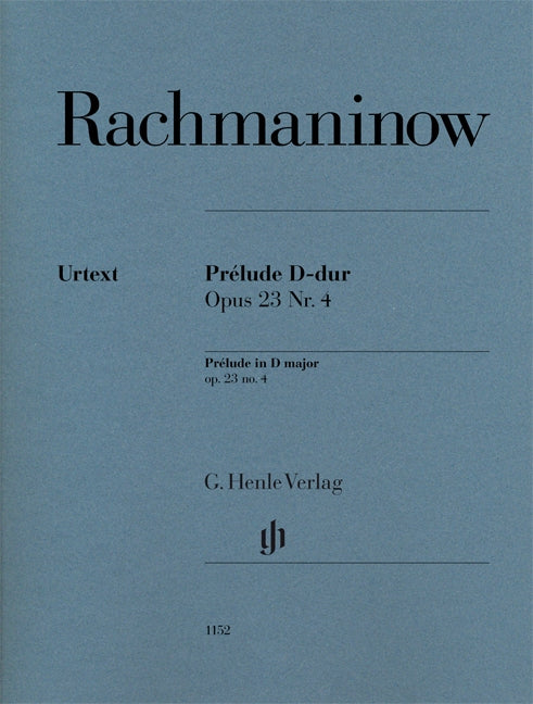 Rachmaninoff, Prelude op. 23/4 in D (Henle)