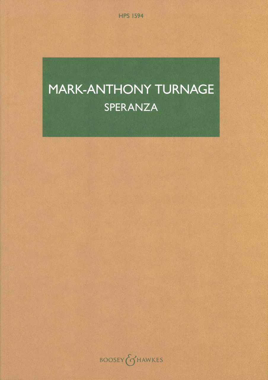 Turnage, Speranza, for orchestra (Boosey)