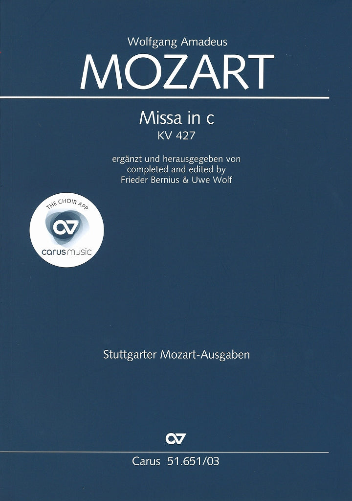 Mozart, Missa KV 427 (Bernius/U. Wolf) (Carus)