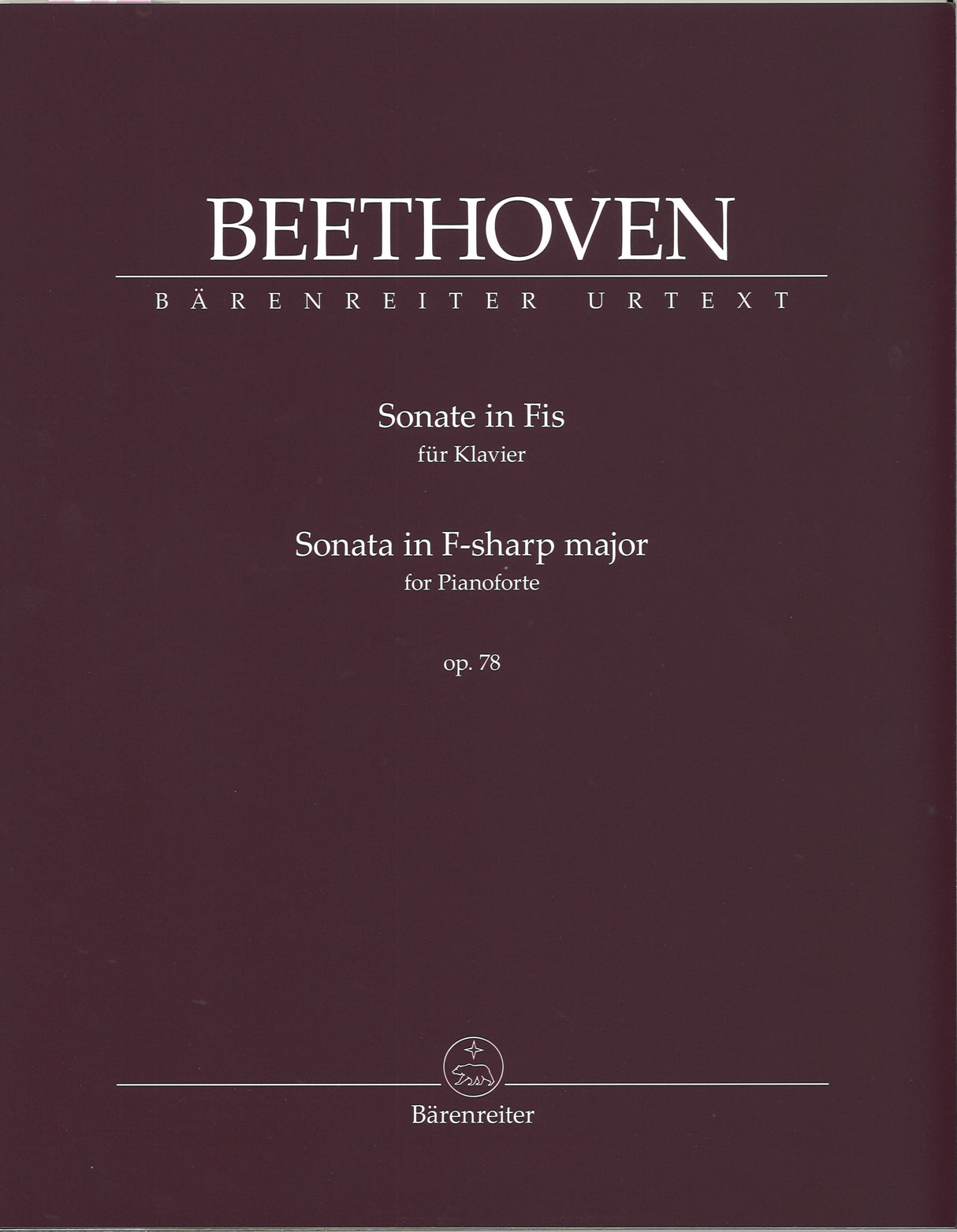 Beethoven, Sonata No.24 in F# op. 78 (Barenreiter)