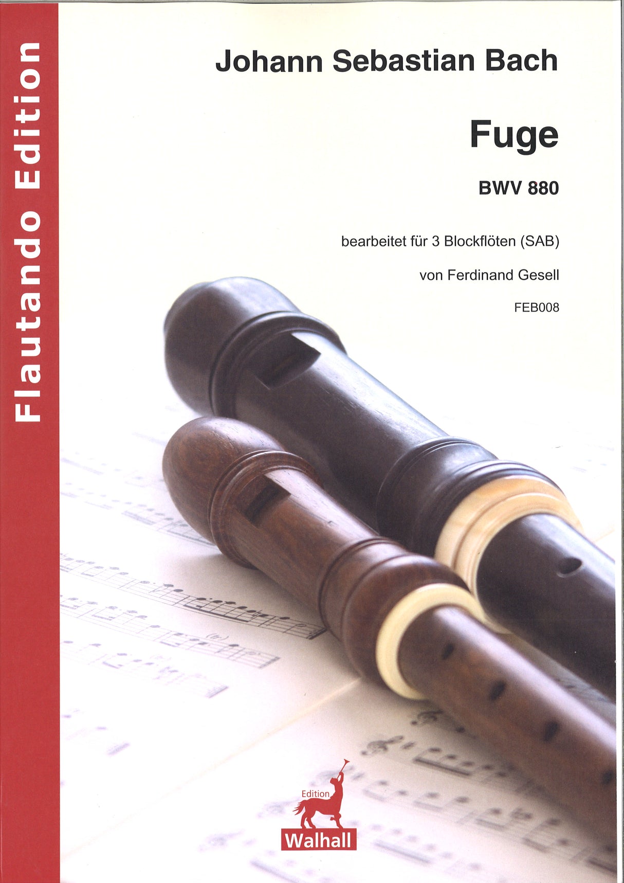Bach, Fuge BWV 880 (SAB Rec) (Walhall)